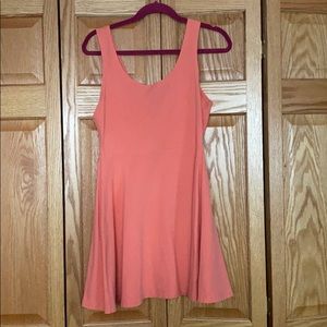 Express coral skater dress - size L
